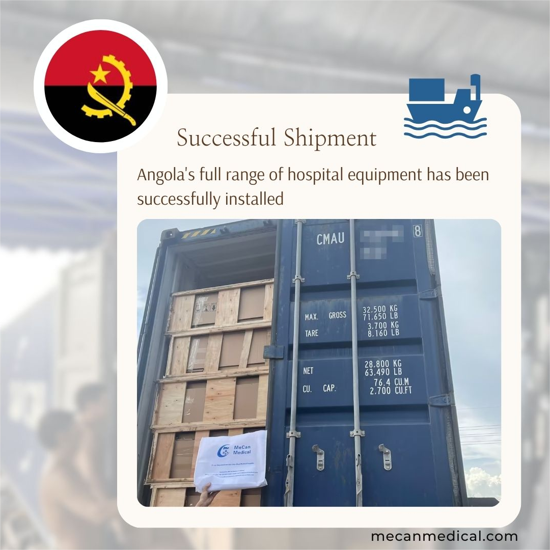 انگولا ڏانهن اسپتال جي سامان جي ڪامياب موڪل