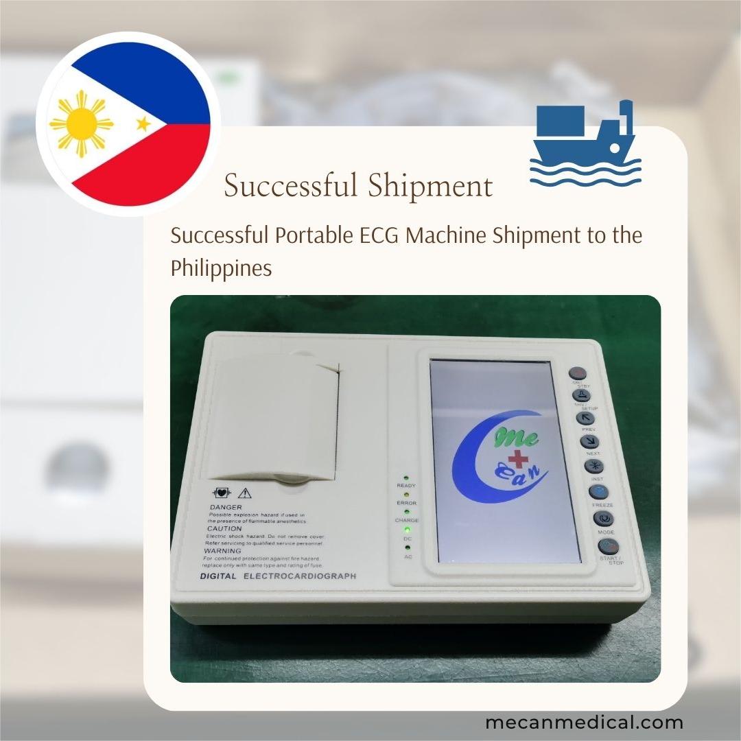 በተሳካ ሁኔታ ተንቀሳቃሽ የኤሲጂ ማሽን ወደ ፊሊፒንስ መላክ