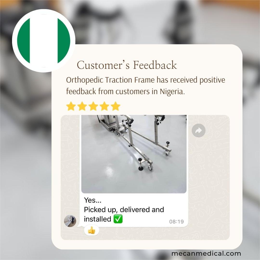 Uspešna namestitev ortopedskega vlečnega okvirja v Nigeriji | MeCan Medical