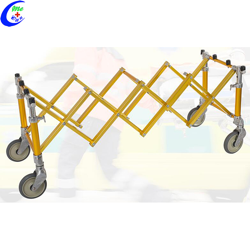China Aluminum Alloy Funeral Folding Coffin Trolley Morturay Cart manufacturers - MeCan Medical