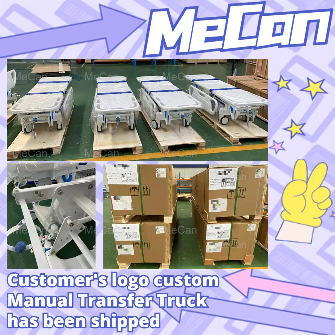 Bezeroaren logotipoa Eskuzko transferentzia pertsonalizatuko kamioia bidali da | MeCan Medical