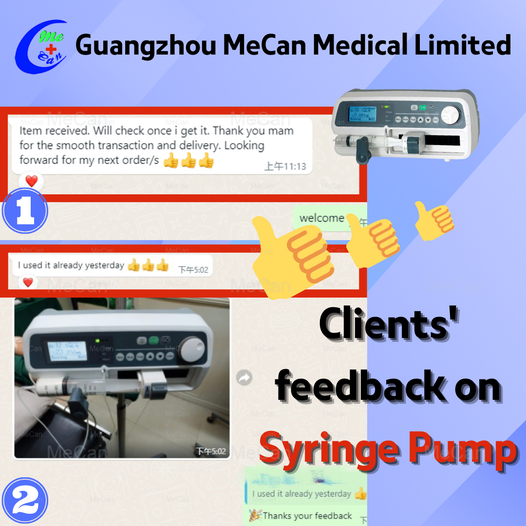 د سرنج پمپ په اړه د فیلیپین پیرودونکو نظرونه | MeCan طبي