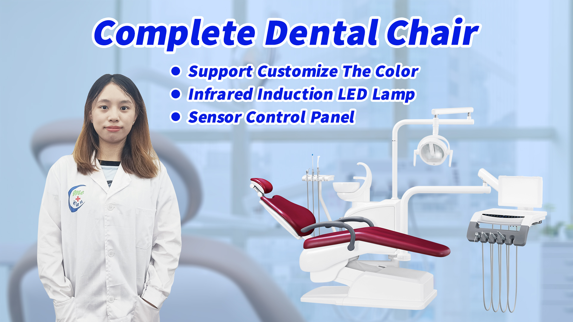 Complete tandartsstoelondersteuning Pas de kleur aan | MeCan Medical