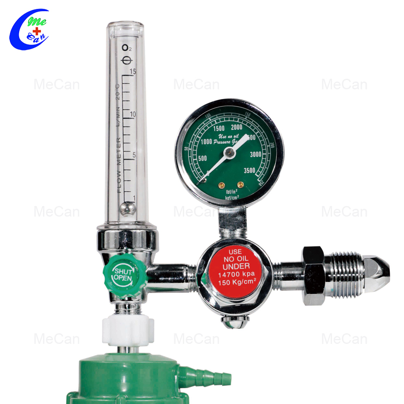 Best Quality Medical High Flow Humidifying Bottle Oxygen Cylinder Gas Outlet Oxygen Regulator Factory